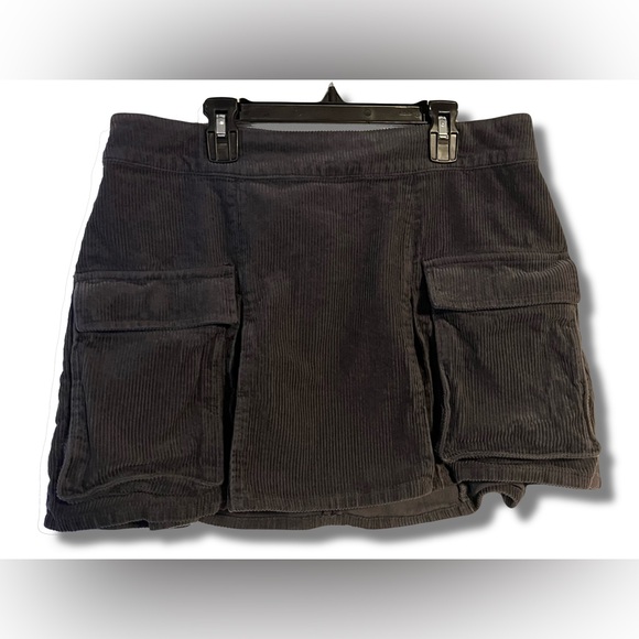 Wild Fable Dark Gray Corduroy Mini Skirt - Picture 1 of 4